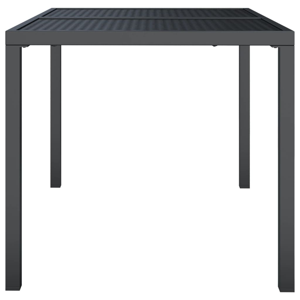 Table de jardin 200x100x72 cm acier, anthracite