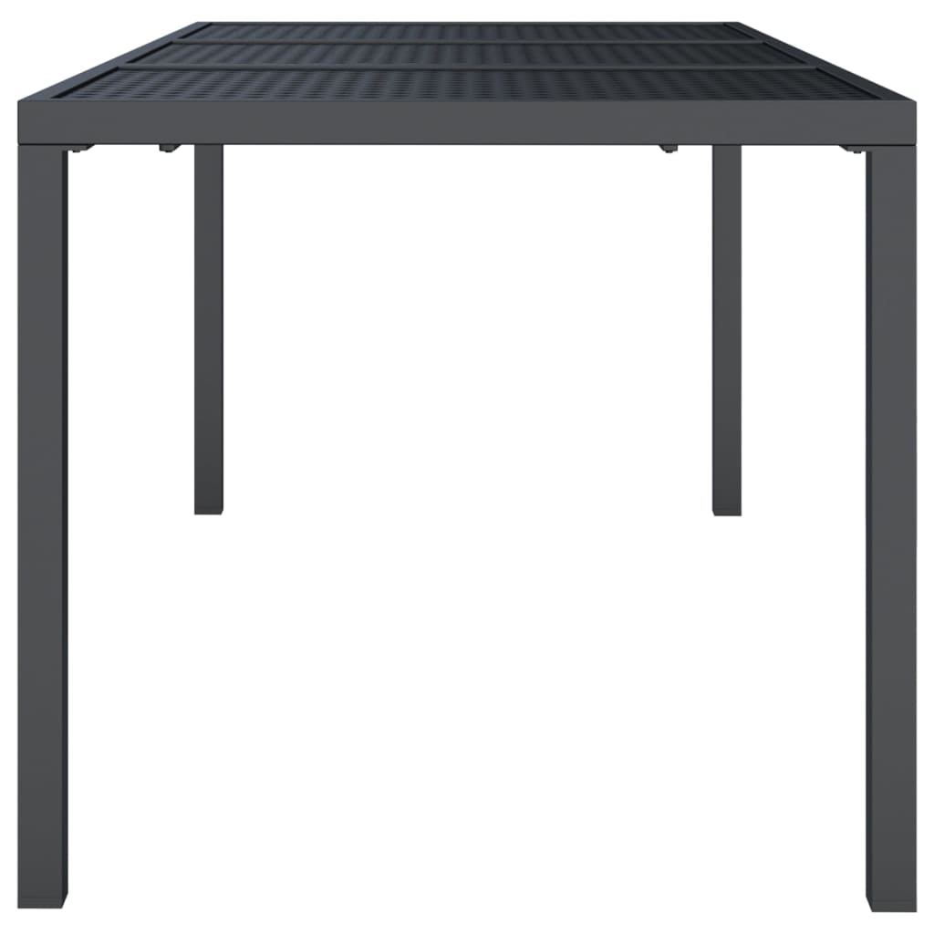 Table de jardin 200x100x72 cm acier, anthracite