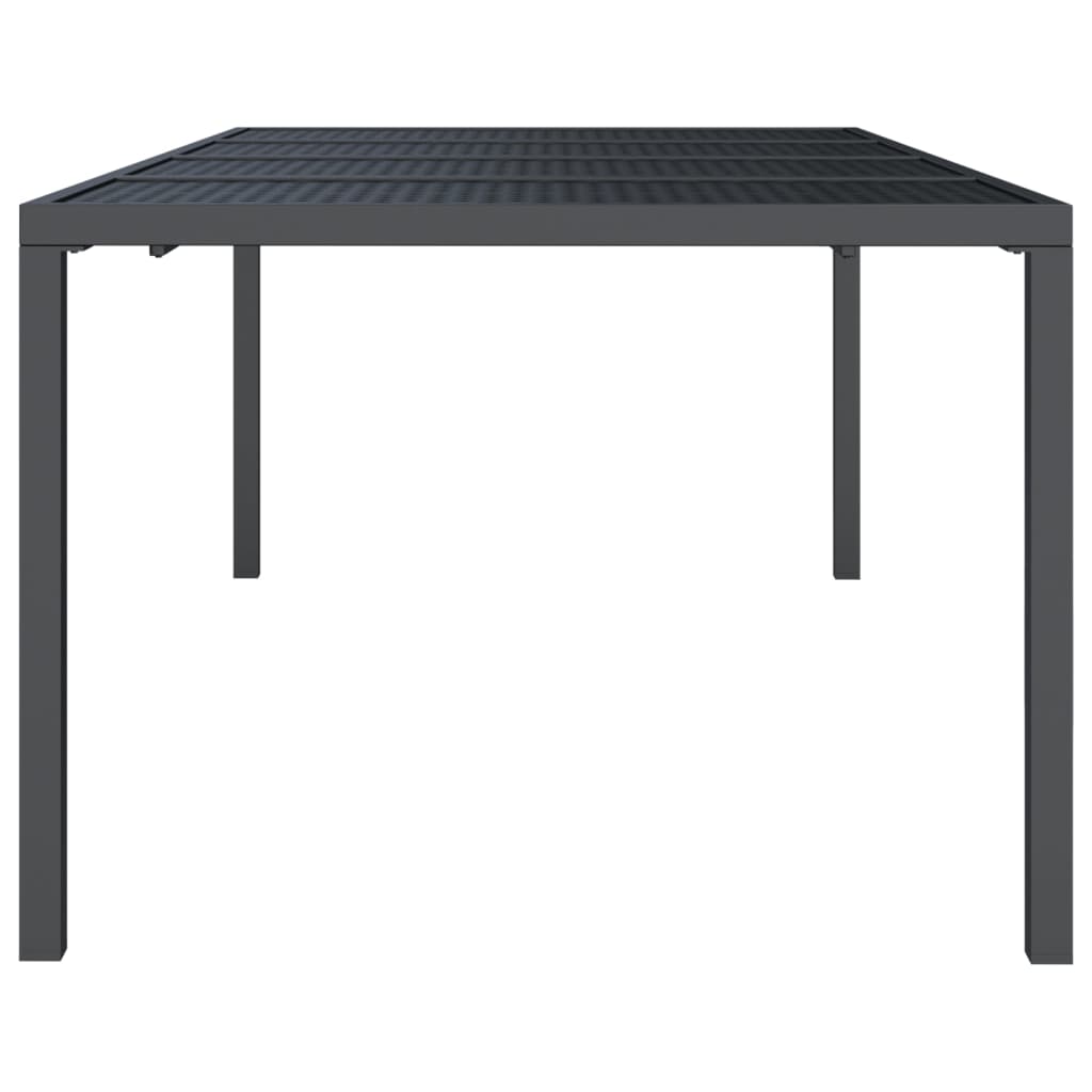 Table de jardin 200x100x72 cm acier, anthracite