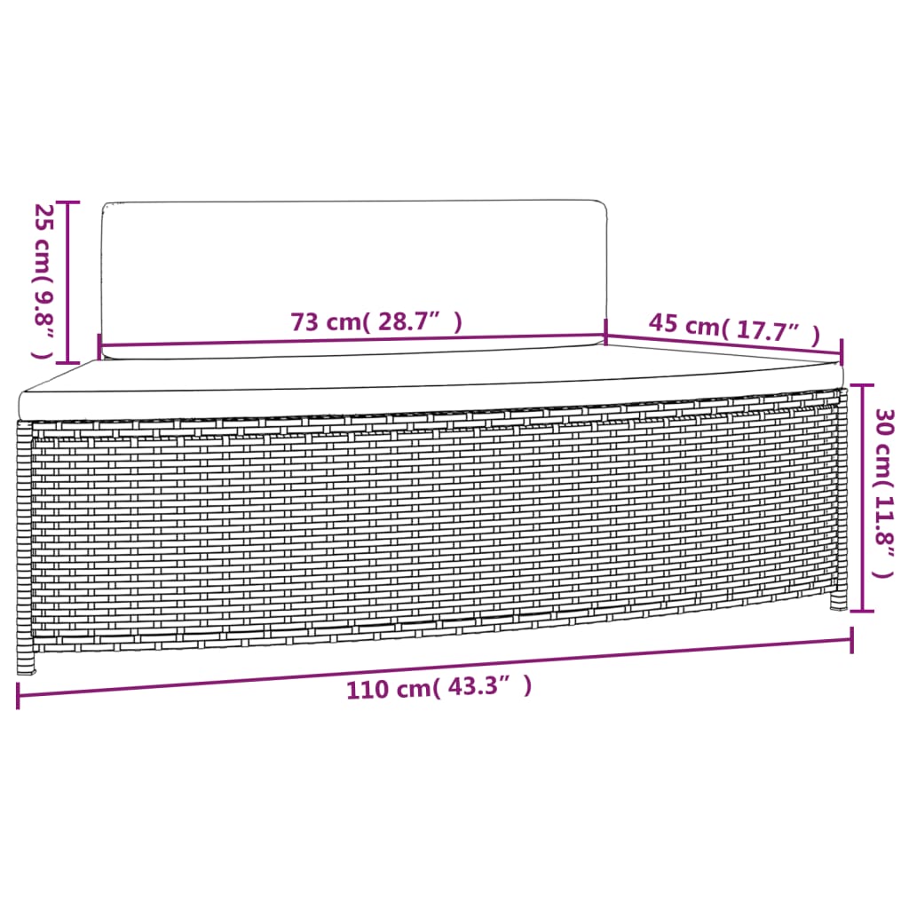 Hottub-ombouw poly rattan massief acaciahout