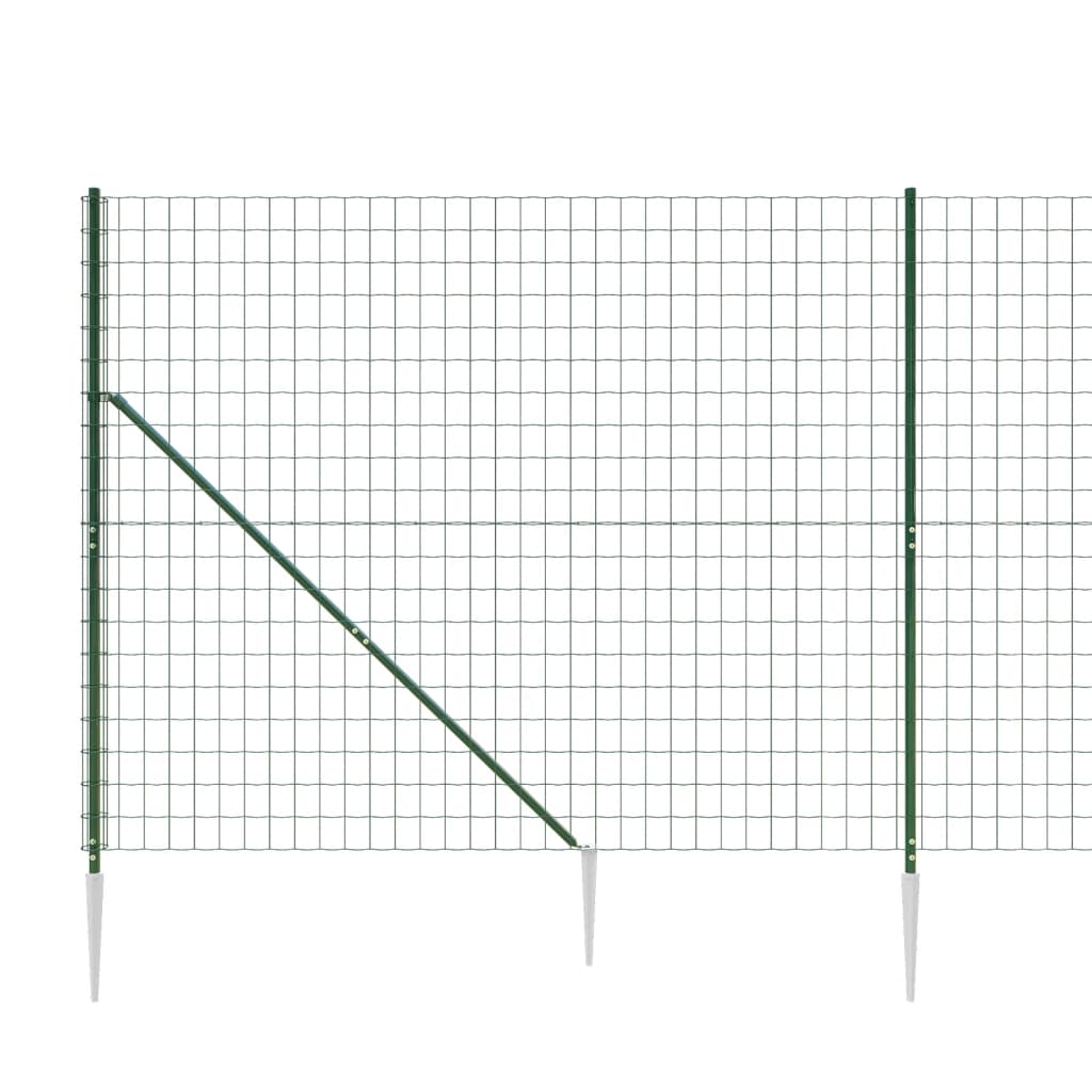 Draadgaashek met grondankers 2x25 m antracietkleurig