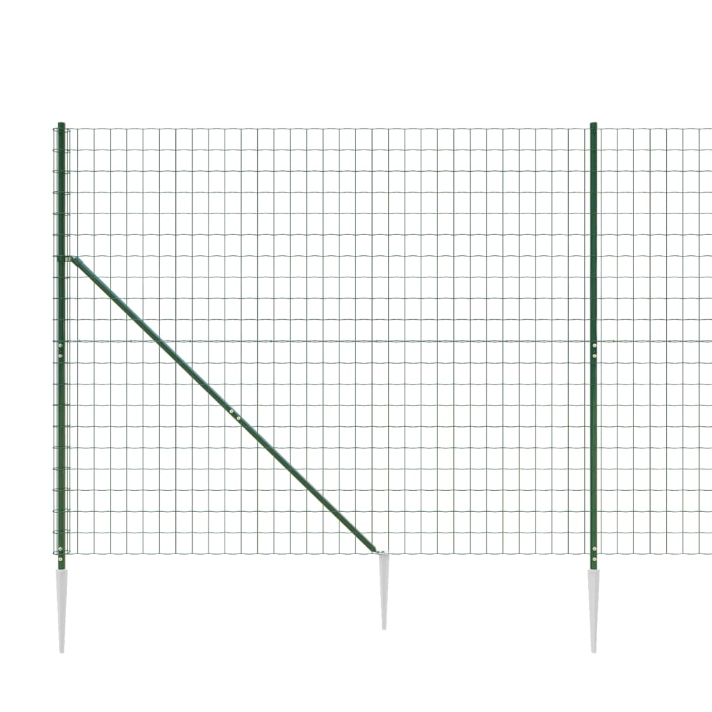 Draadgaashek met grondankers 2x25 m antracietkleurig