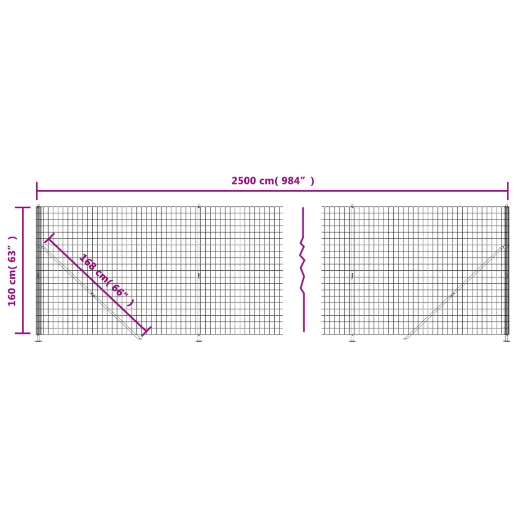 Draadgaashek met flens 1,1x10 m