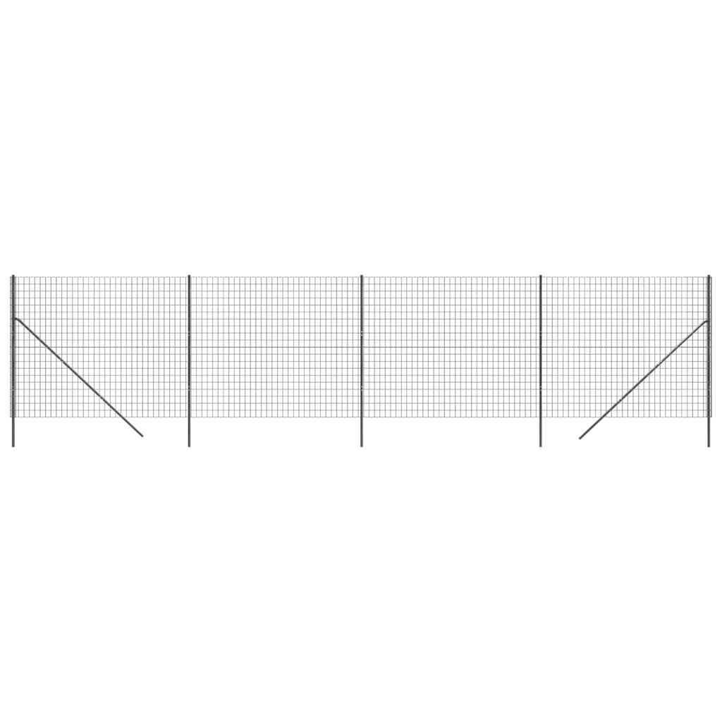 Draadgaashek 0,8x10 m gegalvaniseerd staal antracietkleurig