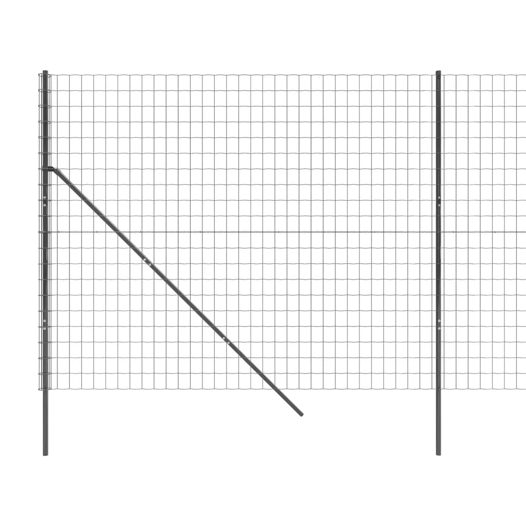 Draadgaashek 0,8x10 m gegalvaniseerd staal antracietkleurig