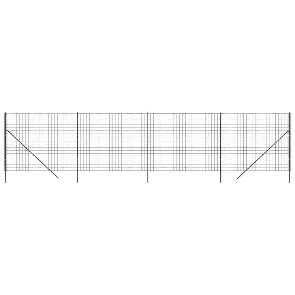 Clôture grillagée 1,6x10 m en acier galvanisé