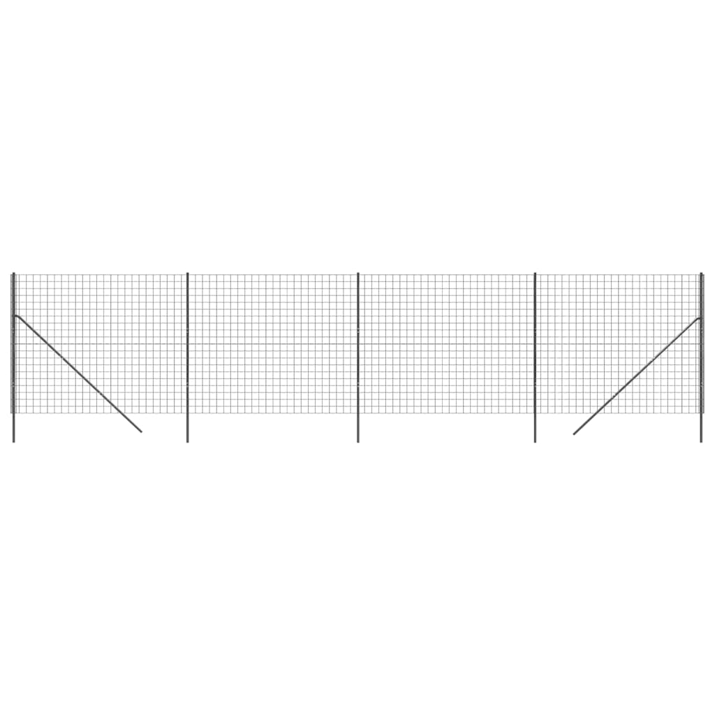 Clôture grillagée 1,6x10 m en acier galvanisé