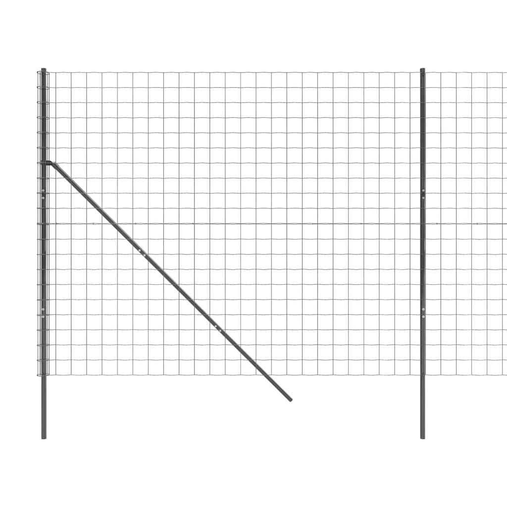 Clôture grillagée 1,6x10 m en acier galvanisé