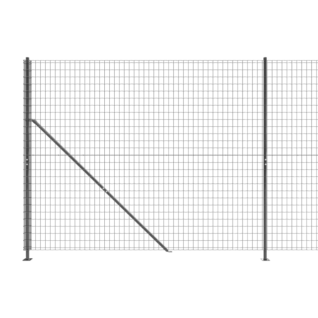 Clôture grillagée avec bride 2,2x25 m anthracite