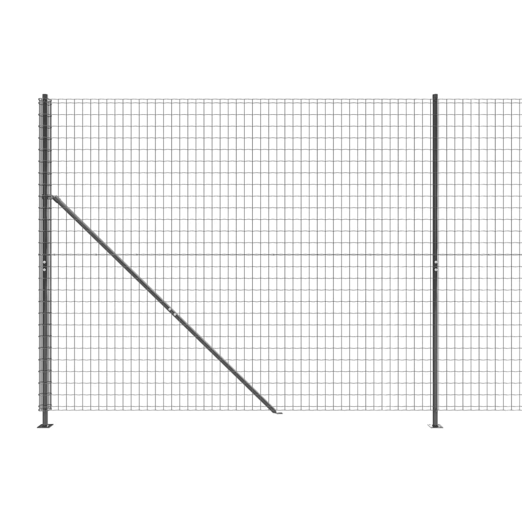 Clôture grillagée avec bride 2,2x25 m anthracite