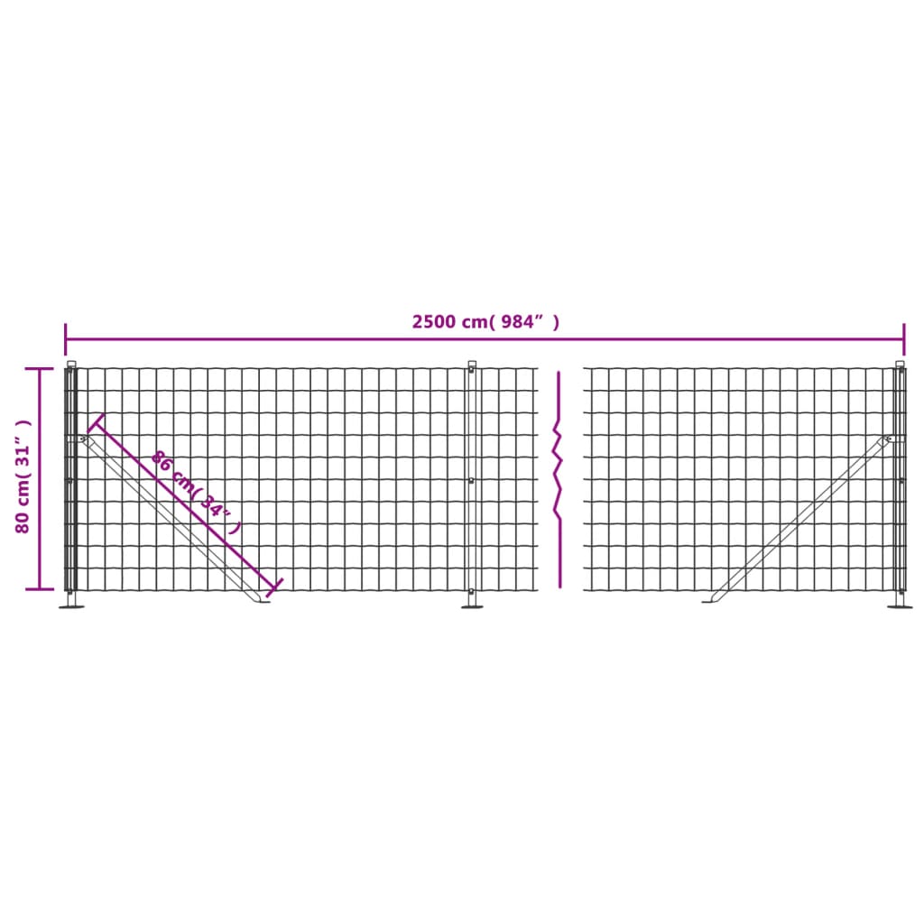 Draadgaashek met flens 1,1x10 m