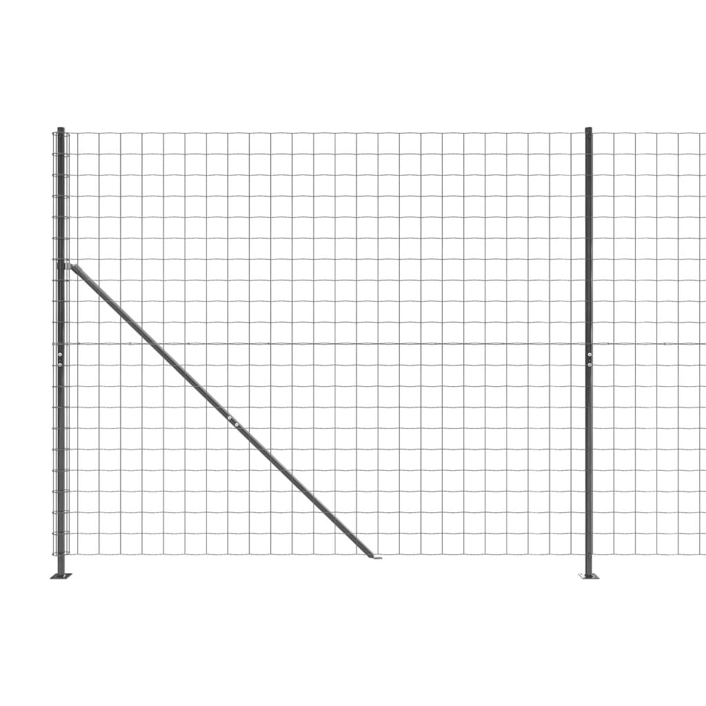 Draadgaashek met flens 0,8x25 m antracietkleurig