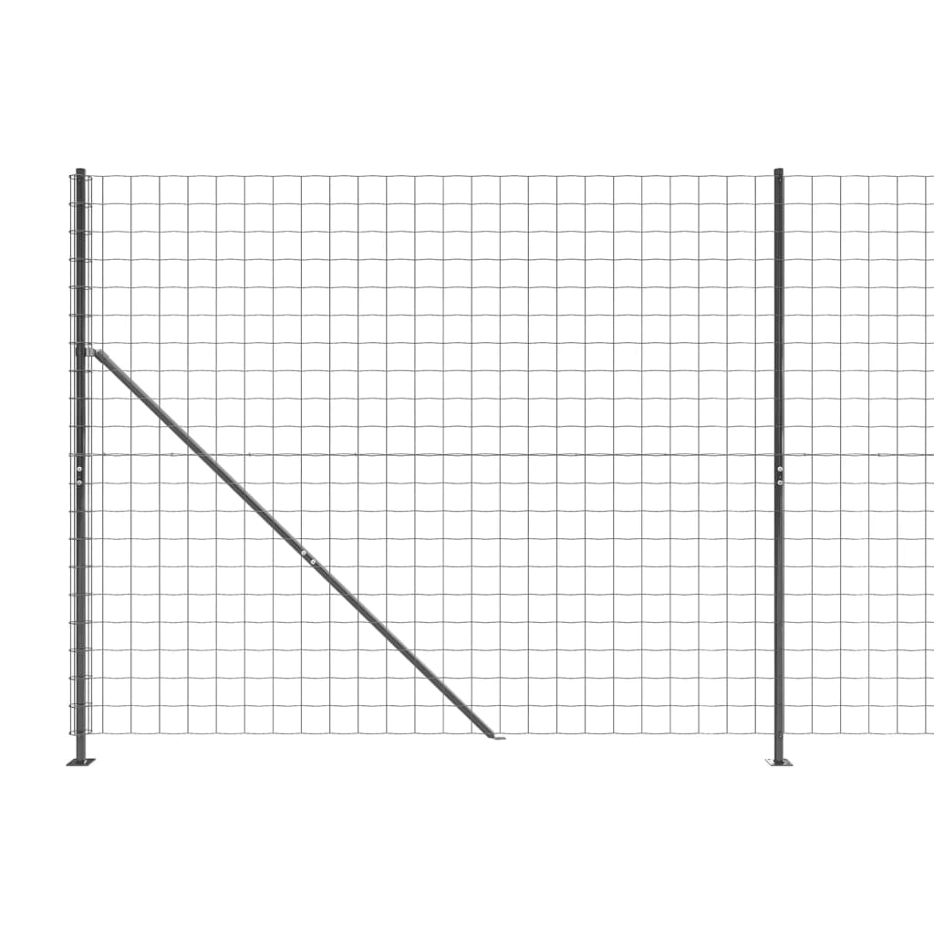 Draadgaashek met flens 0,8x25 m antracietkleurig