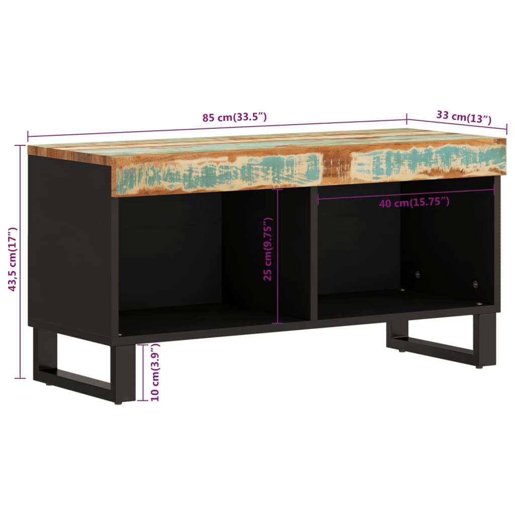 Tv-meubel 85x33x43,5 cm massief acaciahout