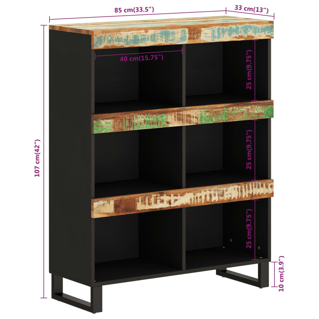 Meuble d'appoint 85x33x107 cm en bois de manguier massif