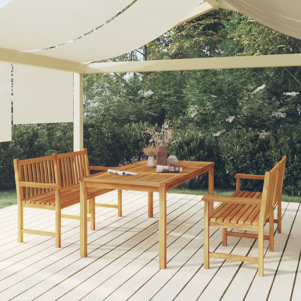 Ensemble de jardin 3 pièces en bois de teck massif