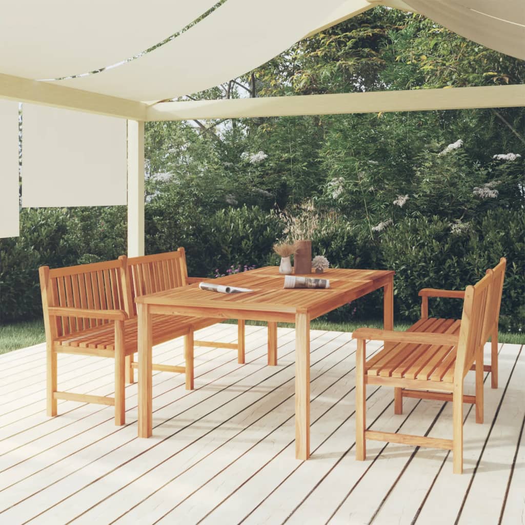 Ensemble de jardin 4 pièces en bois de teck massif