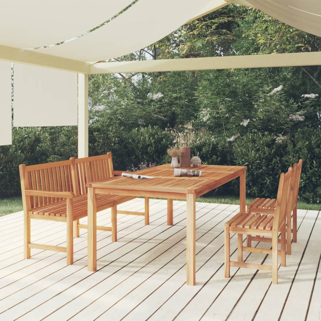 Ensemble de jardin 9 pièces en bois de teck massif