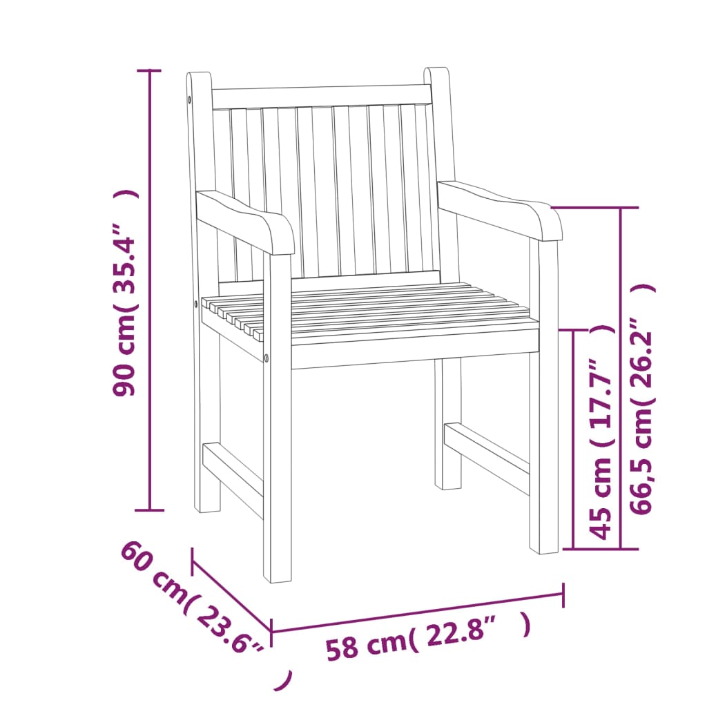 Ensemble de jardin 4 pièces en bois de teck massif