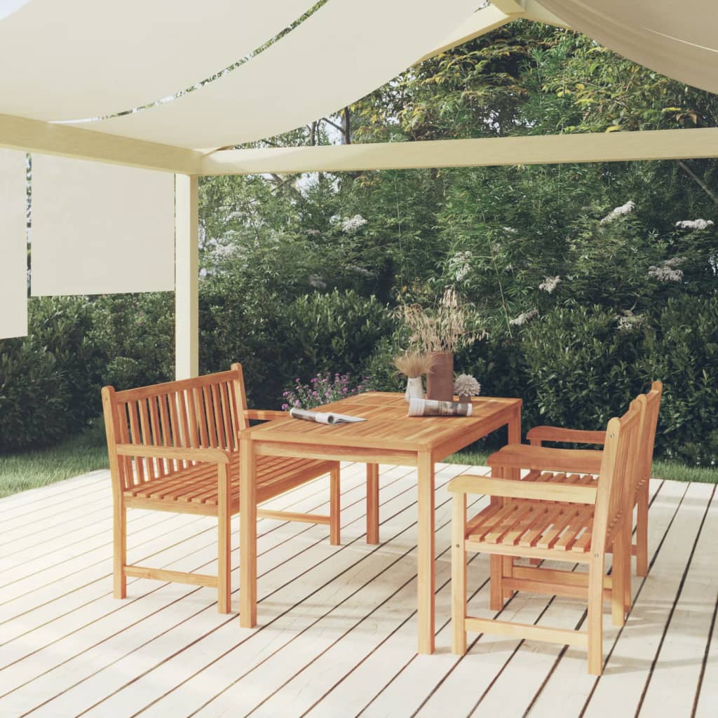 Ensemble de jardin 4 pièces en bois de teck massif