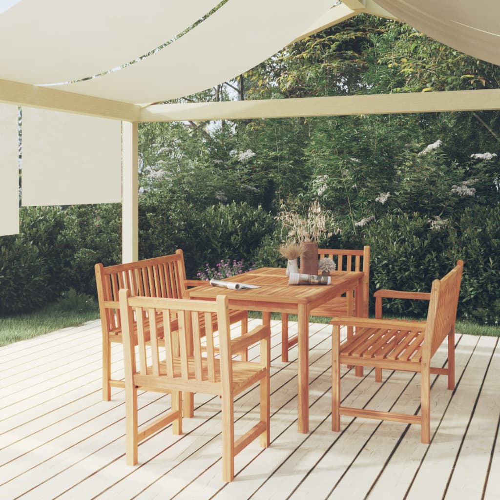 Ensemble de jardin 4 pièces en bois de teck massif