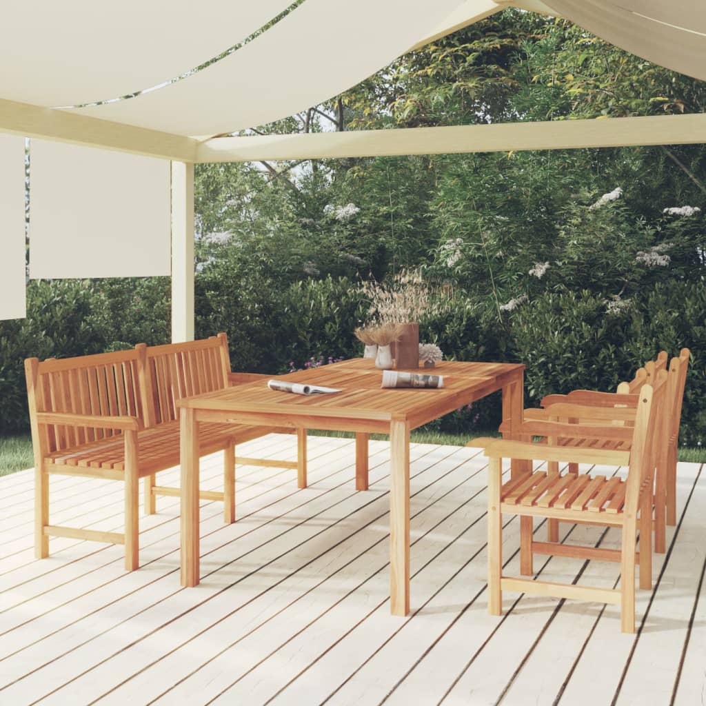 Ensemble de jardin 9 pièces en bois de teck massif