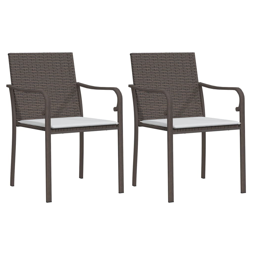 Chaises de jardin 4 pcs avec coussins 56x59x84 cm poly rotin