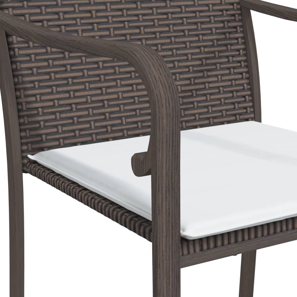 Chaises de jardin 4 pcs avec coussins 56x59x84 cm poly rotin