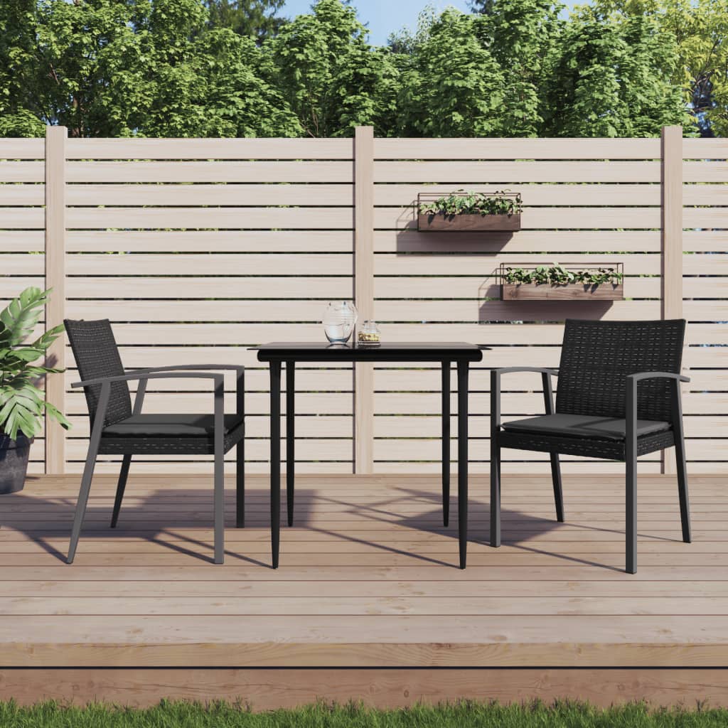 Chaises de jardin 6 pcs avec coussins 56,5x57x83 cm poly rotin