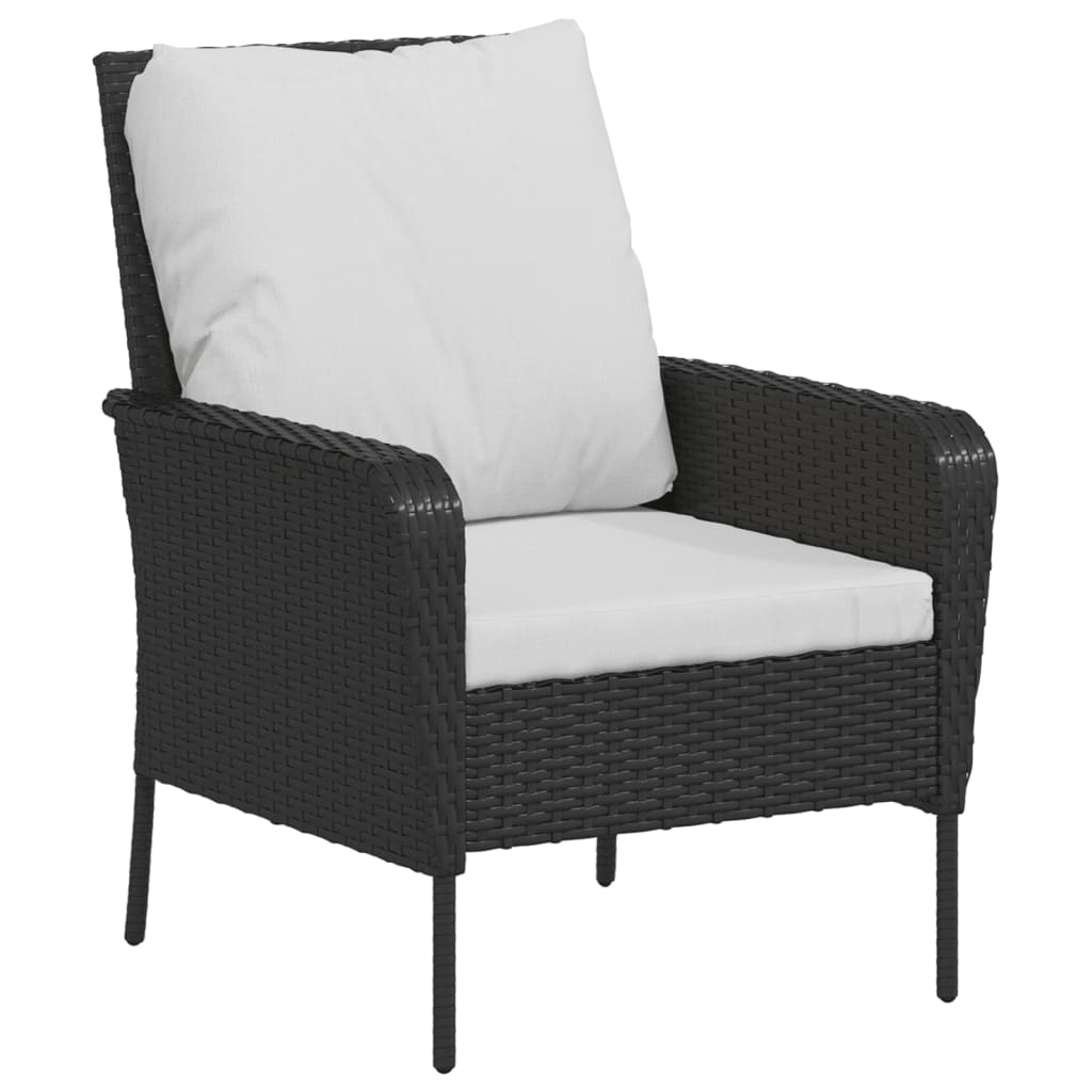 Chaise de jardin avec repose-pieds en poly rotin