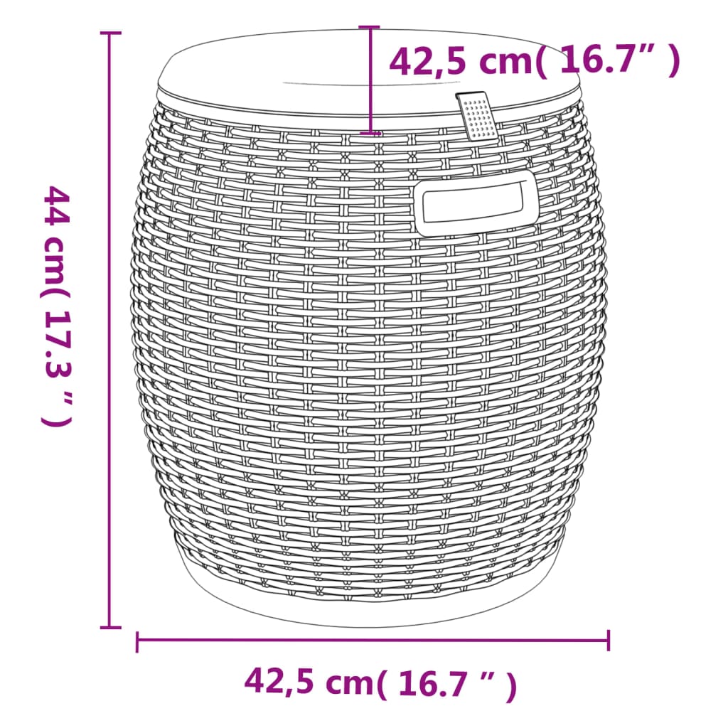 Tuinbox 4-in-1 polypropeen zwart