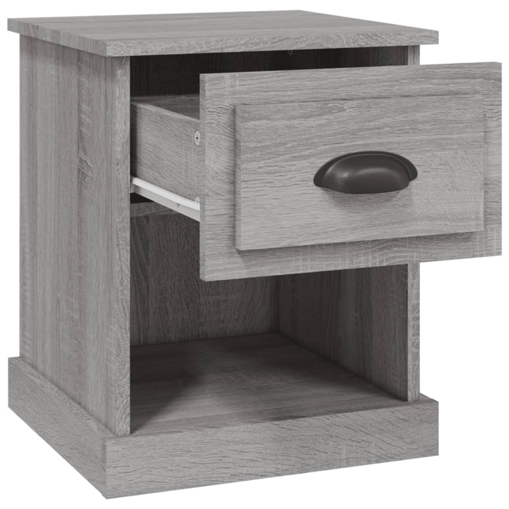 Nachtkastjes 2 st 39x39x47,5 cm bewerkt hout