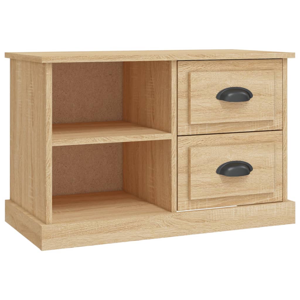 Tv-meubel 73x35,5x47,5 cm bewerkt hout bruin eikenkleur