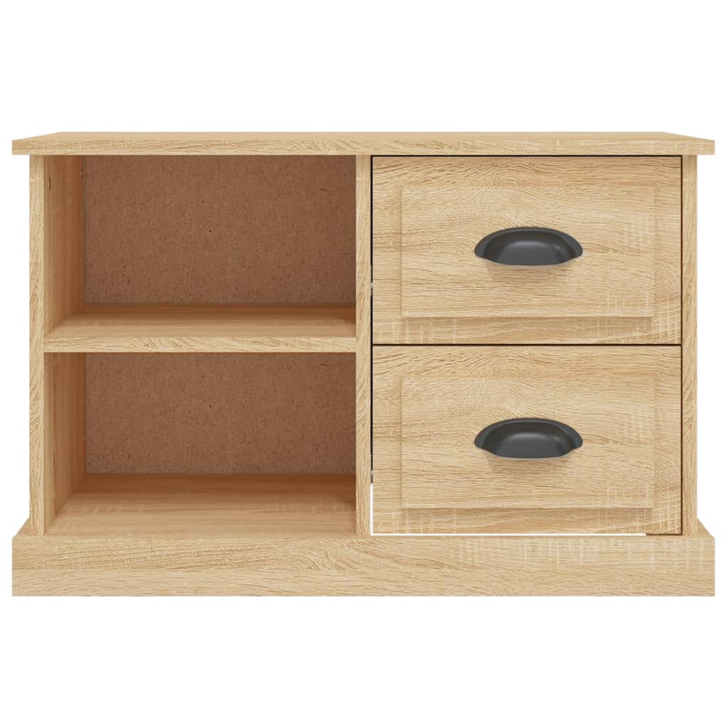 Tv-meubel 73x35,5x47,5 cm bewerkt hout bruin eikenkleur