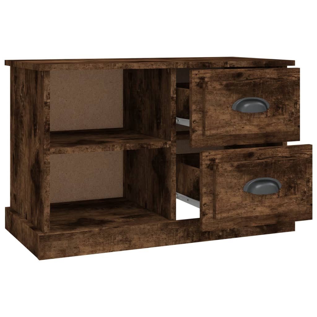 Tv-meubel 73x35,5x47,5 cm bewerkt hout bruin eikenkleur