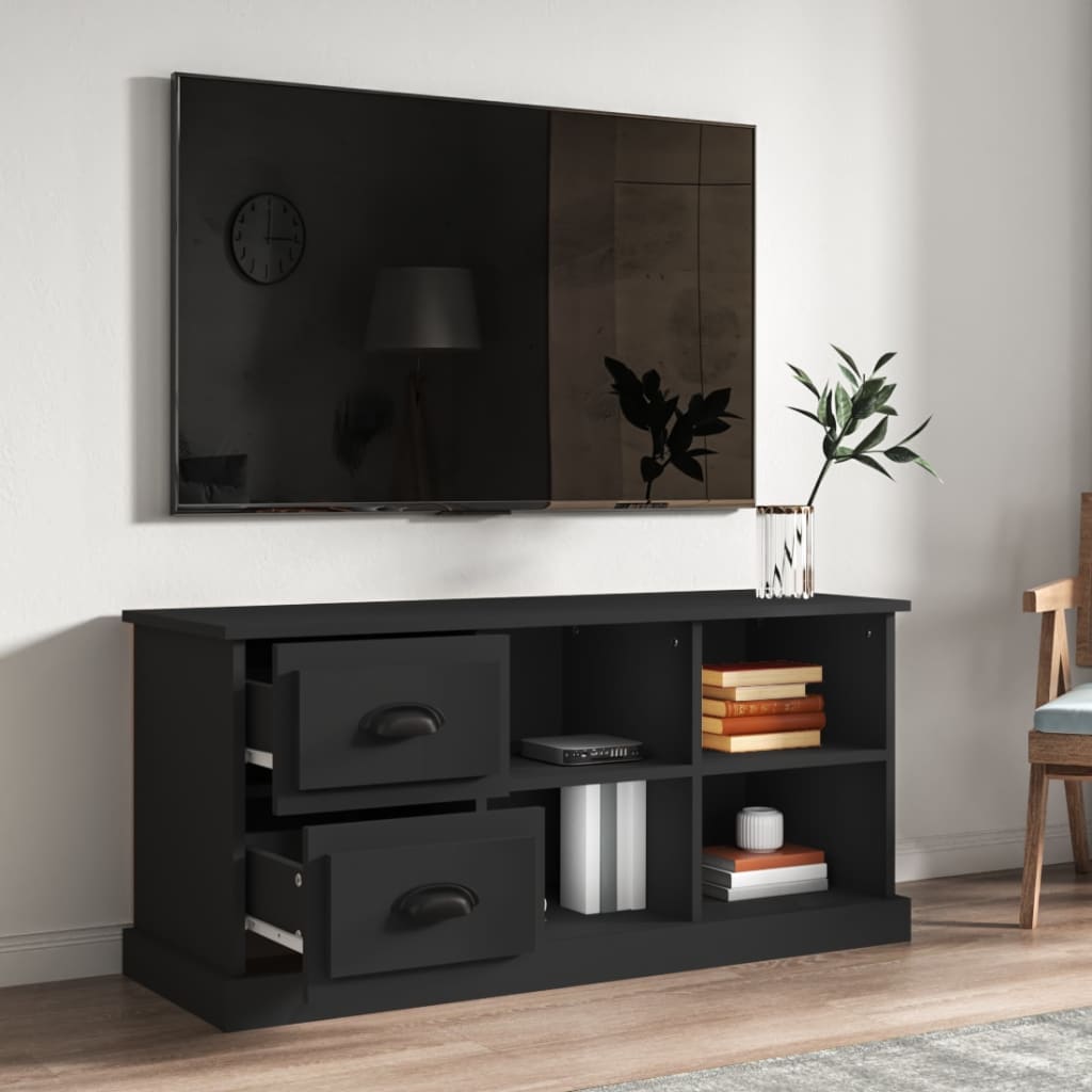 Meuble TV 73x35,5x47,5 cm finition bois couleur chêne marron