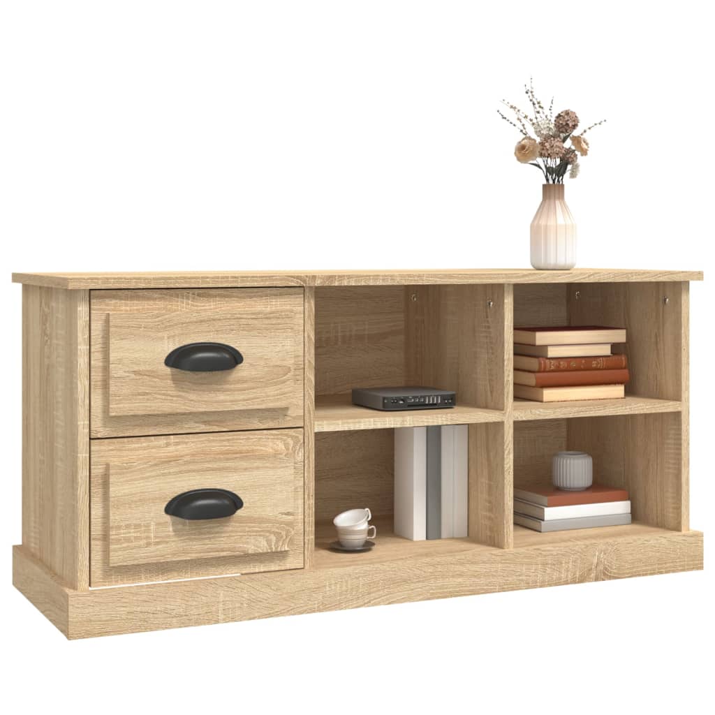 Tv-meubel 73x35,5x47,5 cm bewerkt hout bruin eikenkleur