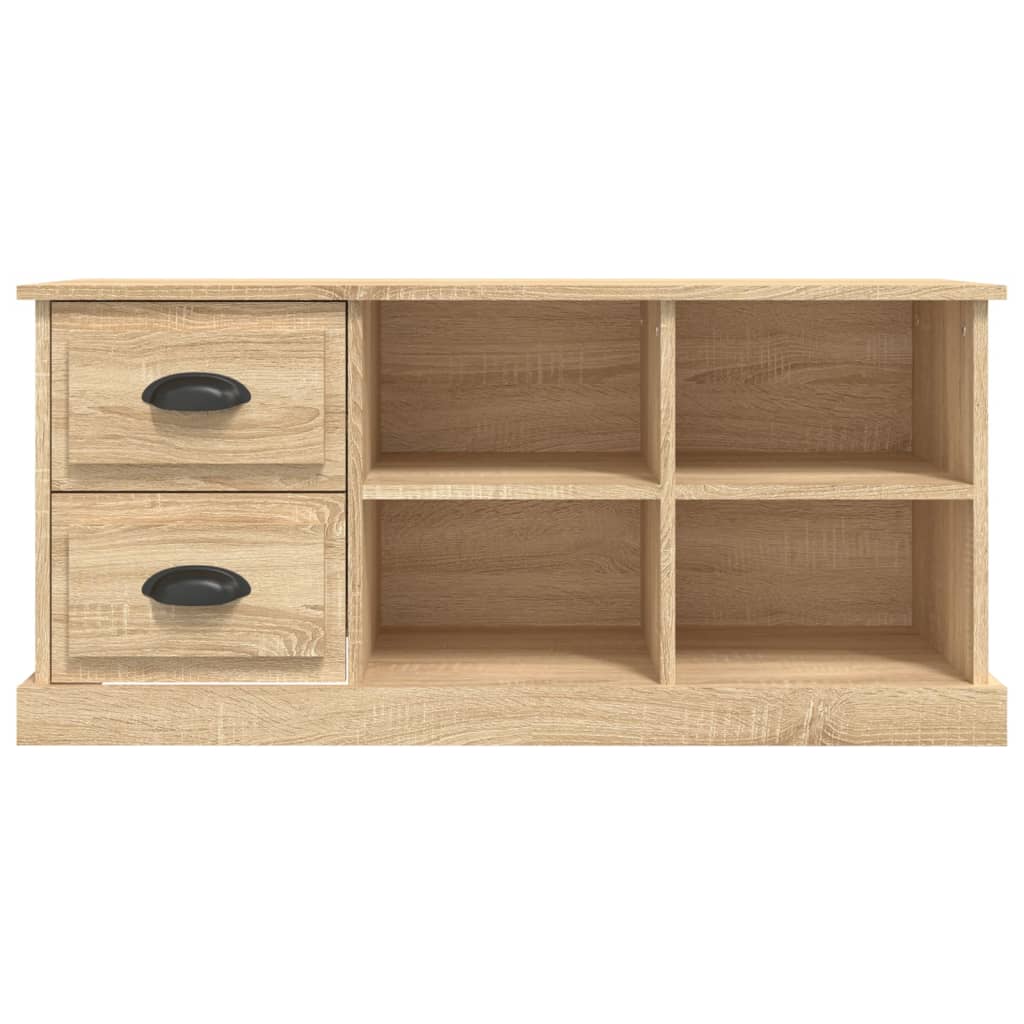 Tv-meubel 73x35,5x47,5 cm bewerkt hout bruin eikenkleur