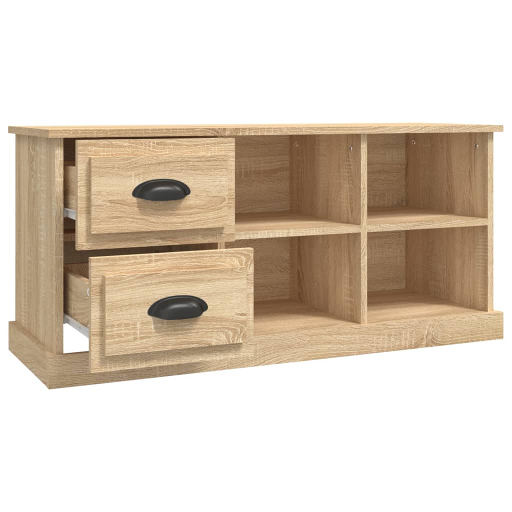 Tv-meubel 73x35,5x47,5 cm bewerkt hout bruin eikenkleur