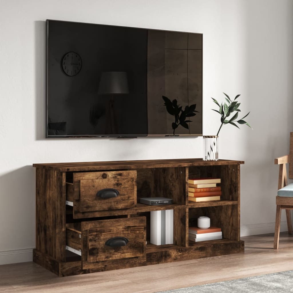 Tv-meubel 73x35,5x47,5 cm bewerkt hout bruin eikenkleur