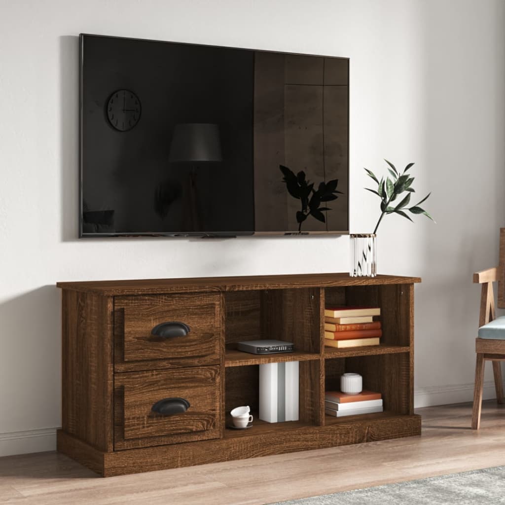 Tv-meubel 73x35,5x47,5 cm bewerkt hout bruin eikenkleur