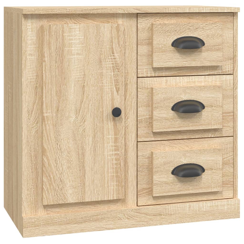 Dressoir 70x35,5x67,5 cm bewerkt hout eikenkleurig