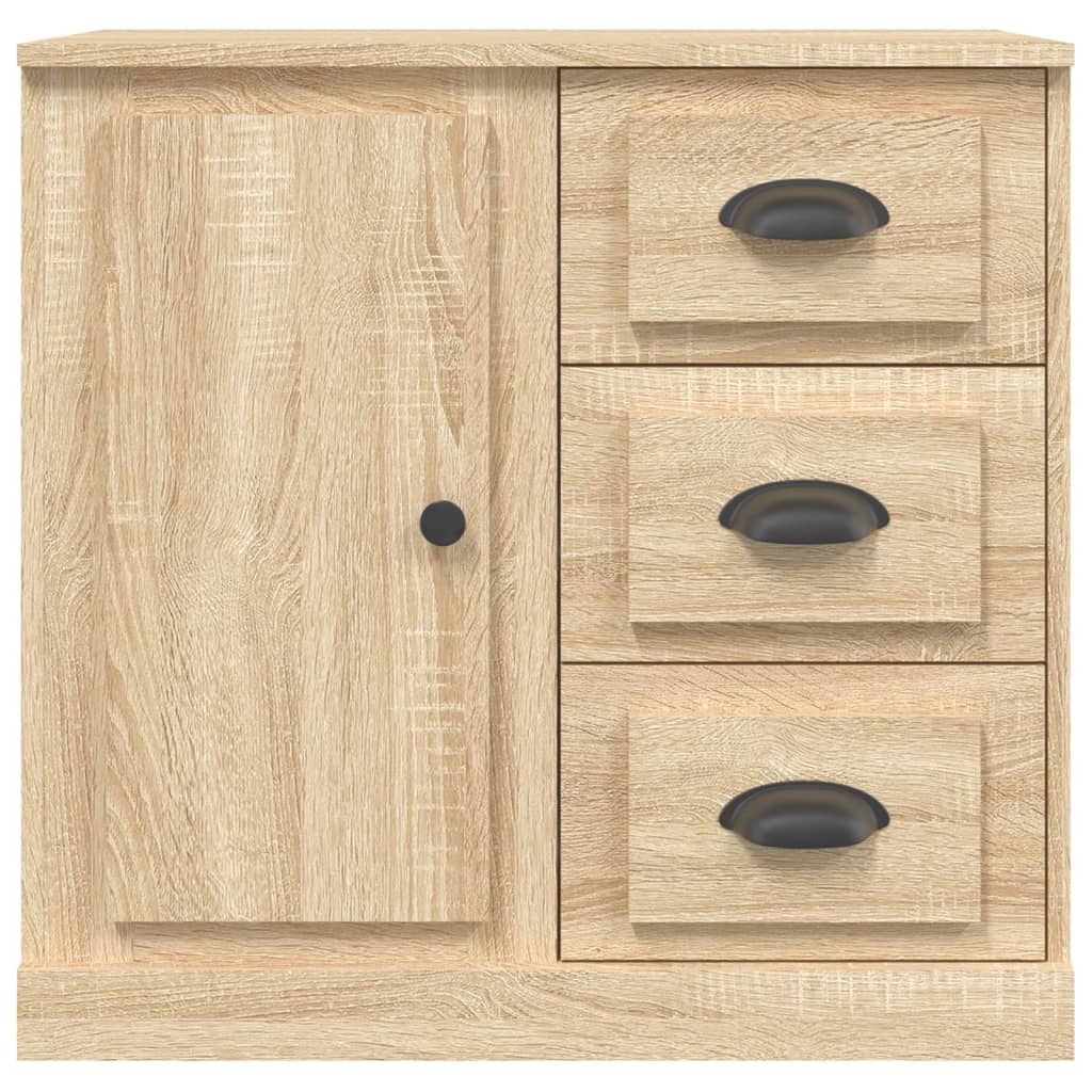 Dressoir 70x35,5x67,5 cm bewerkt hout eikenkleurig