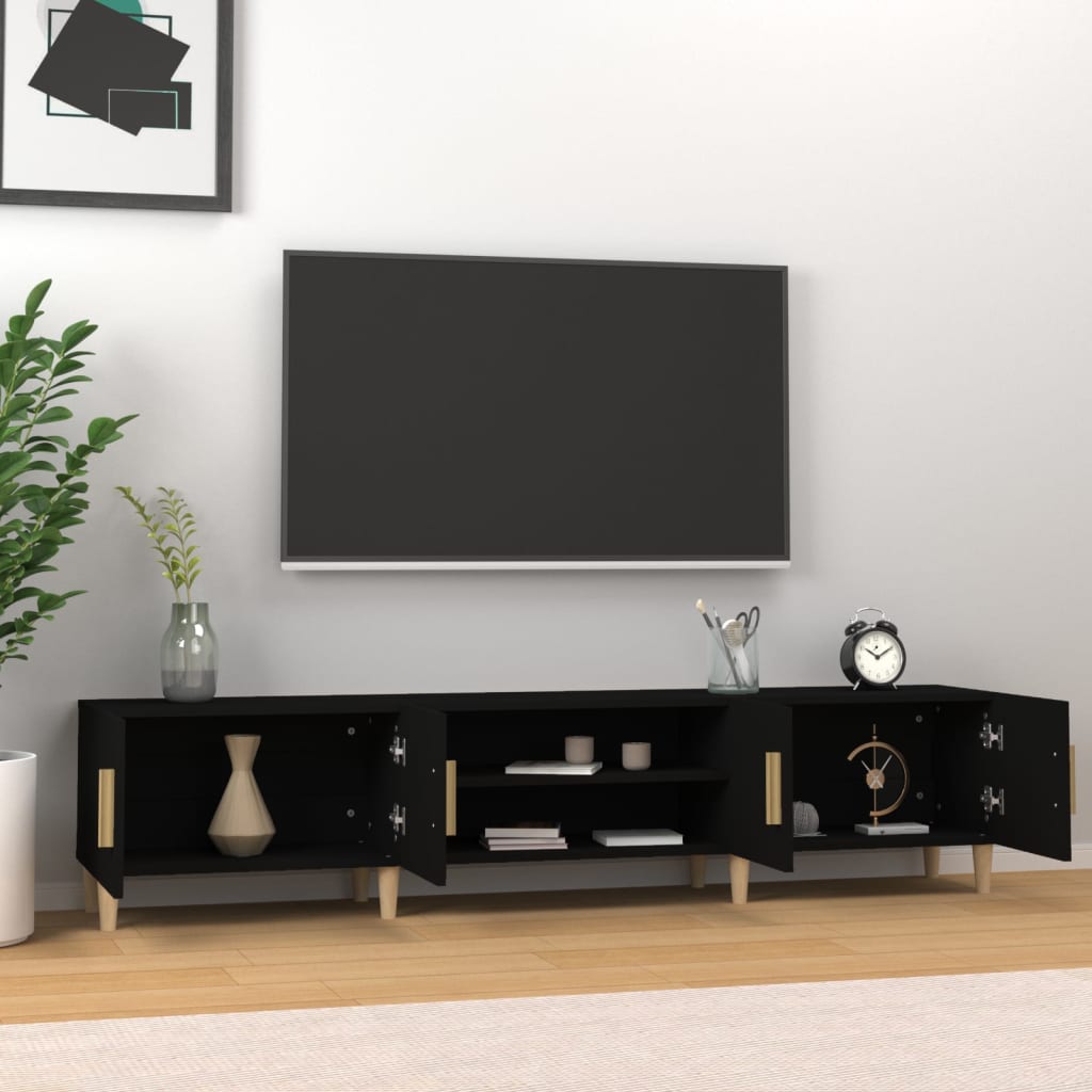 Tv-meubel 180x31,5x40 cm bewerkt hout artisanaal eikenkleurig