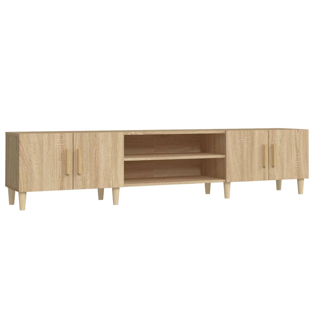 Tv-meubel 180x31,5x40 cm bewerkt hout artisanaal eikenkleurig