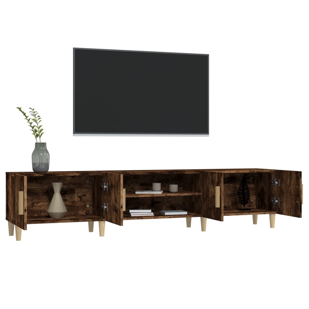 Tv-meubel 180x31,5x40 cm bewerkt hout artisanaal eikenkleurig