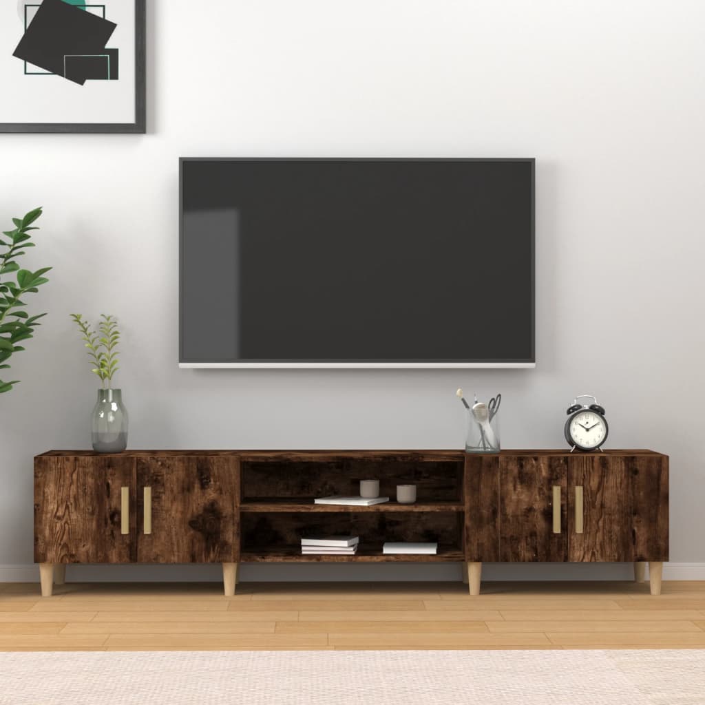 Tv-meubel 180x31,5x40 cm bewerkt hout artisanaal eikenkleurig