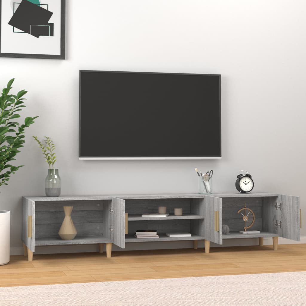 Tv-meubel 180x31,5x40 cm bewerkt hout artisanaal eikenkleurig