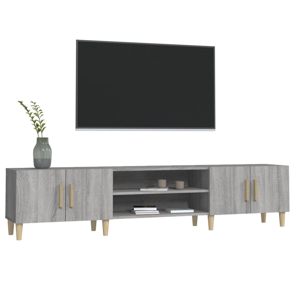 Tv-meubel 180x31,5x40 cm bewerkt hout artisanaal eikenkleurig