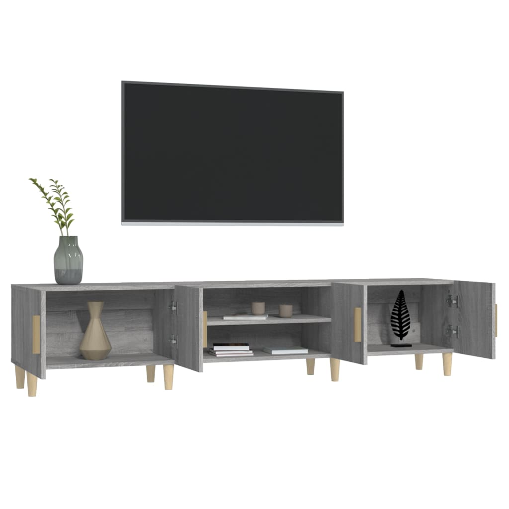 Tv-meubel 180x31,5x40 cm bewerkt hout artisanaal eikenkleurig